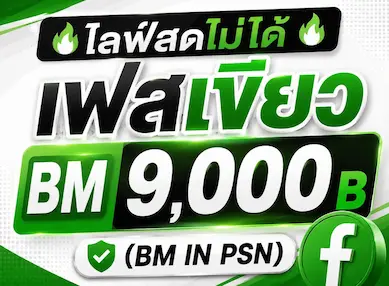 ซื้อ 🔥ไลฟ์สดไม่ได้🔥เฟสเขียว BM9,000B (BM IN PSN) บัญชีโฆษณา Facebook คุณภาพสูง - YINGADS